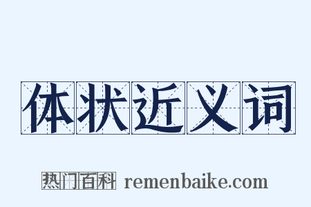 体状近义词是什么意思的图片